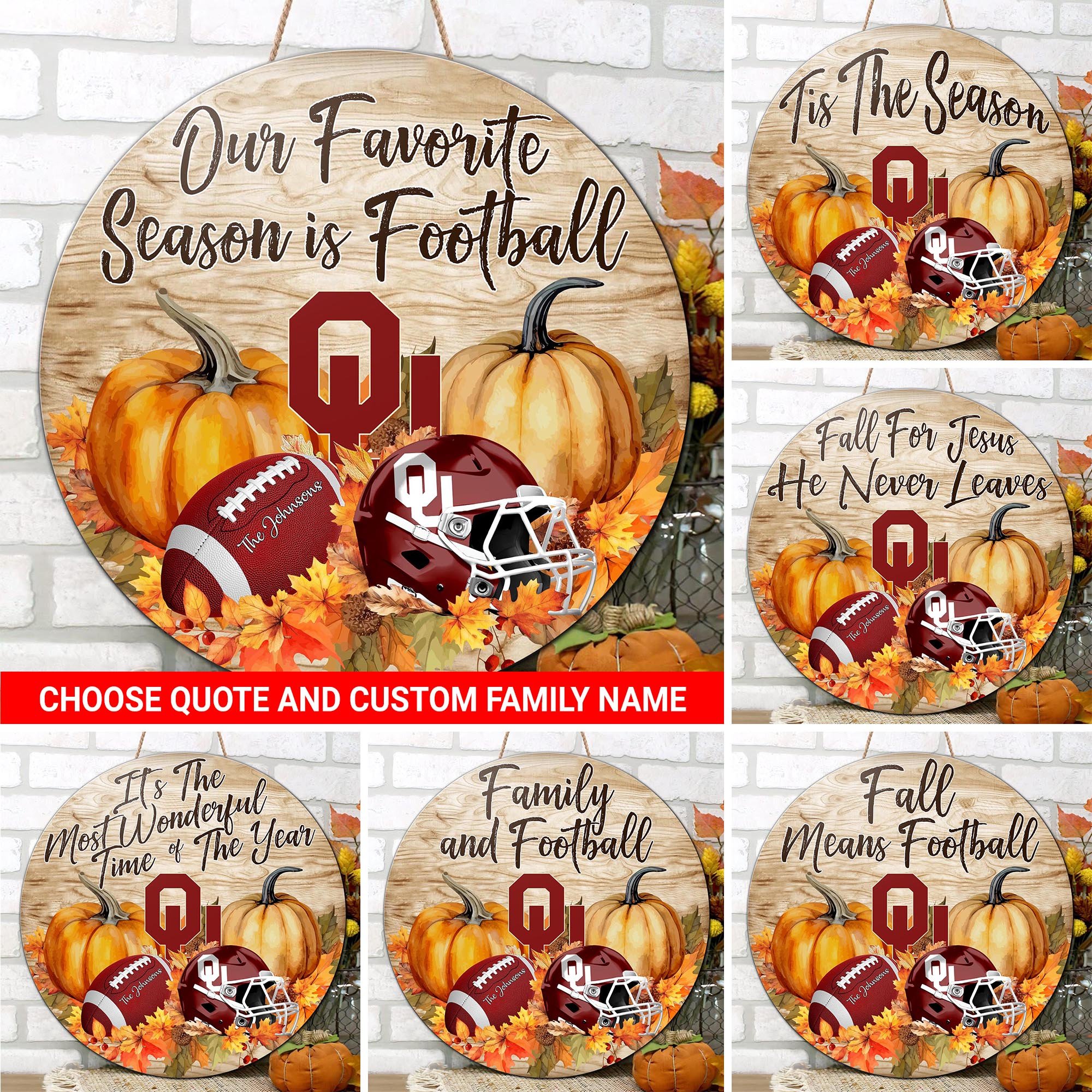 Oklahoma Sooners Shape Wooden Sign Custom Your Family Name And Choose Your Quotes, Sport Gifts, Home Decorations ETRG-51656